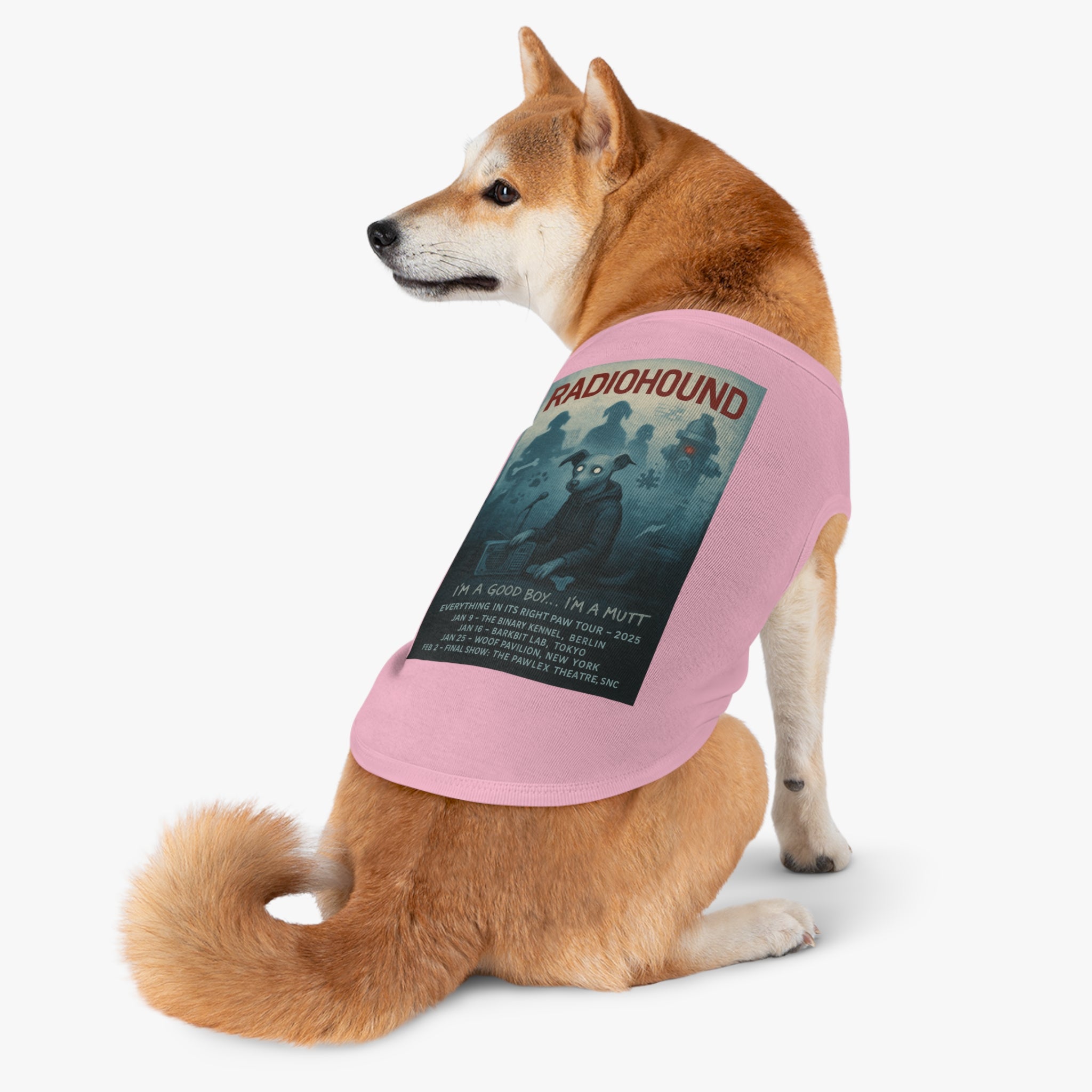 Radiohound Pet Tank Top-- Funny Parody Shirt for Dog Lovers